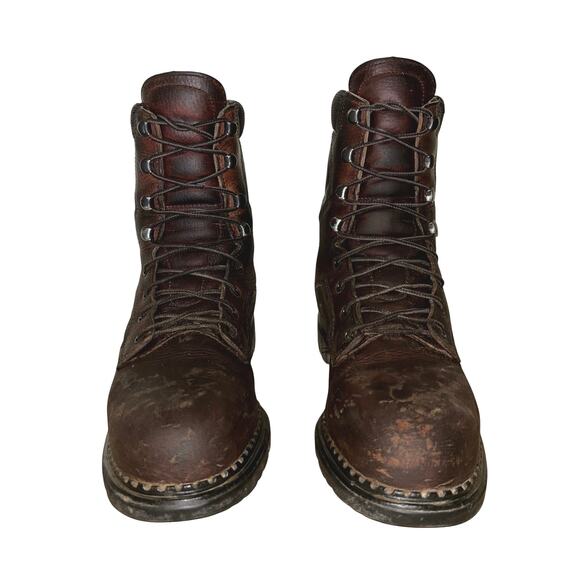 Red Wing 2238 Work Boots Mens 10 D Made in USA Steel Toe EH Leather Logger Boots - Picture 3 of 8